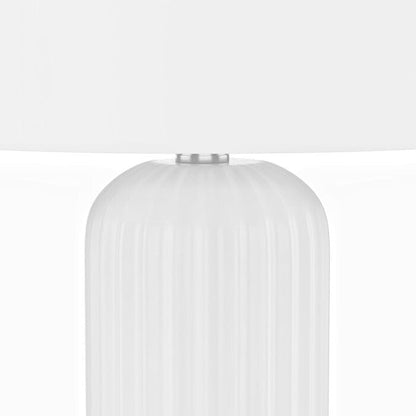 Ensemble de 2 lampes de table blanches en céramique USB (28 pouces)