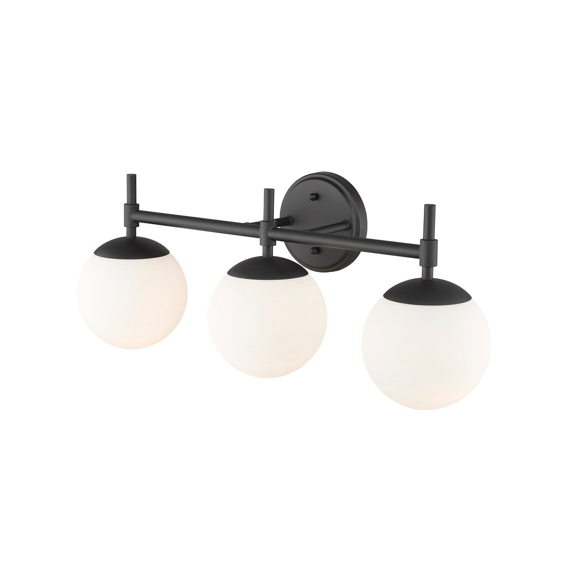 929 Lighting Lustre de salle de bain à 3 lumières, disponible en plusieurs finitions avec abat-jours en verre opale.
