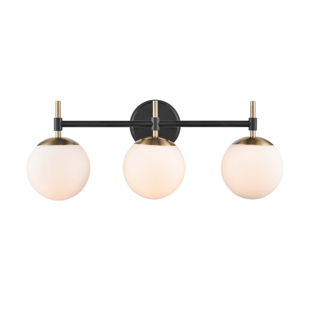 929 Lighting Lustre de salle de bain à 3 lumières, disponible en plusieurs finitions avec abat-jours en verre opale.