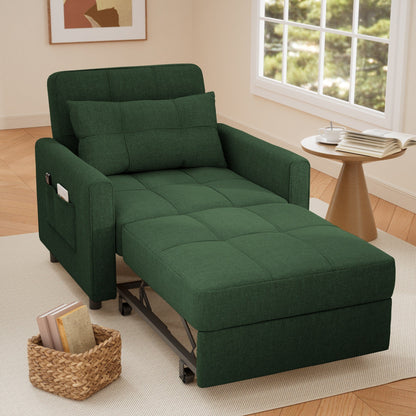 Canapé-lit convertible 3-en-1, canapé-lit escamotable, lit de salon pliable et transformable