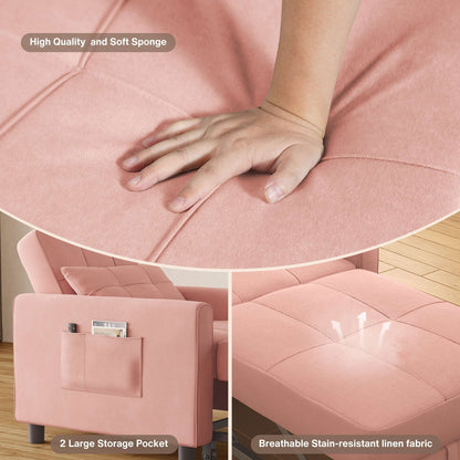 Canapé-lit convertible 3-en-1, canapé-lit escamotable, lit de salon pliable et transformable