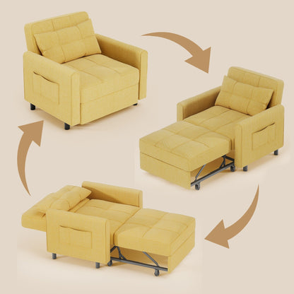 Canapé-lit convertible 3-en-1, canapé-lit escamotable, lit de salon pliable et transformable