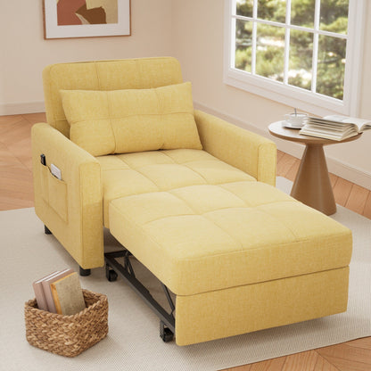 Canapé-lit convertible 3-en-1, canapé-lit escamotable, lit de salon pliable et transformable