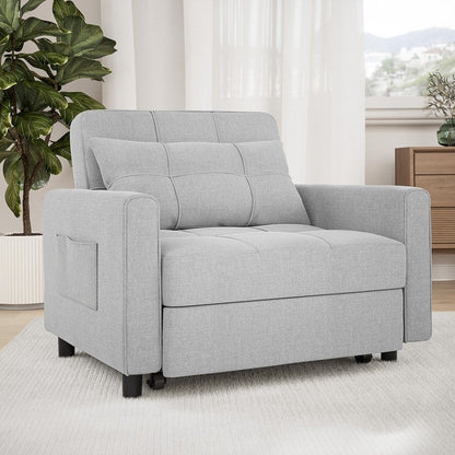 Canapé-lit convertible 3-en-1, canapé-lit escamotable, lit de salon pliable et transformable
