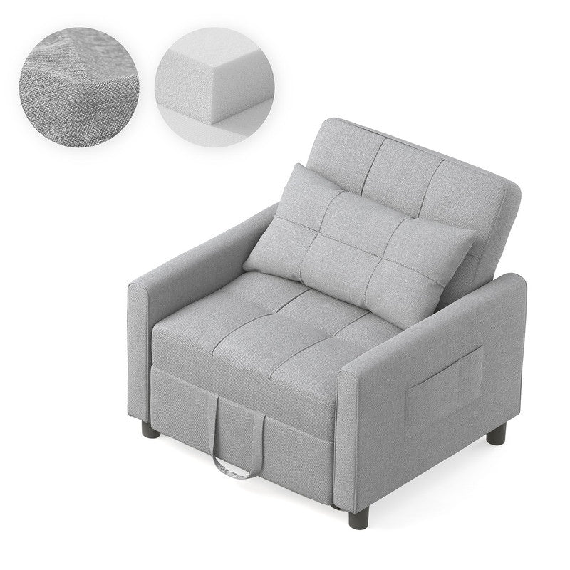 Canapé-lit convertible 3-en-1, canapé-lit escamotable, lit de salon pliable et transformable