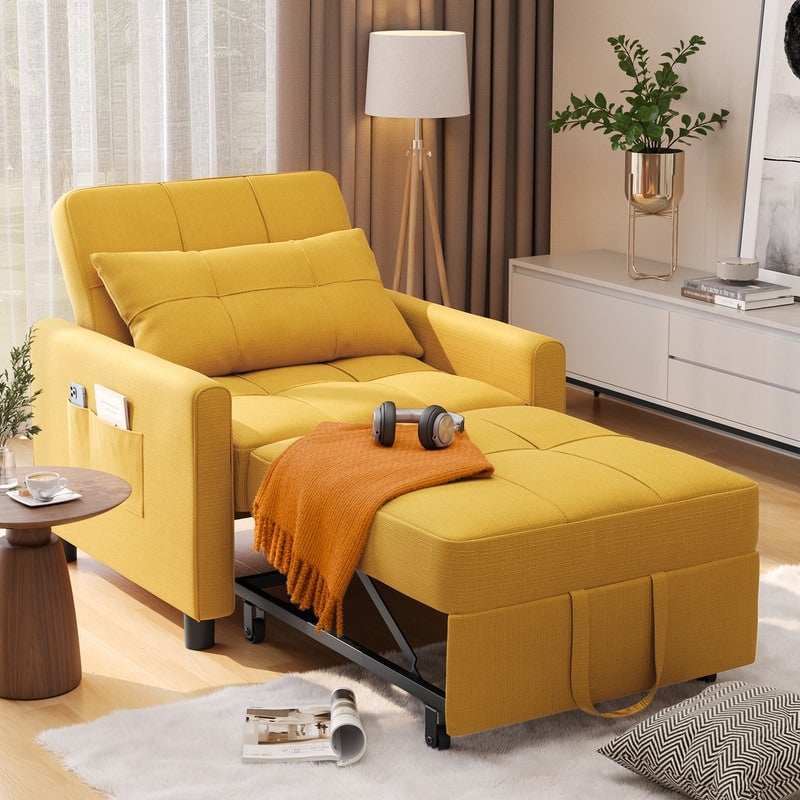 Canapé-lit convertible 3-en-1, canapé-lit escamotable, lit de salon pliable et transformable