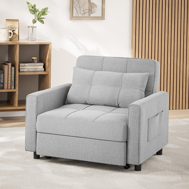 Canapé-lit convertible 3-en-1, canapé-lit escamotable, lit de salon pliable et transformable