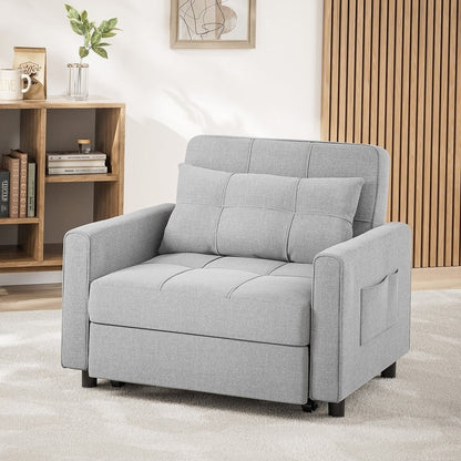Canapé-lit convertible 3-en-1, canapé-lit escamotable, lit de salon pliable et transformable