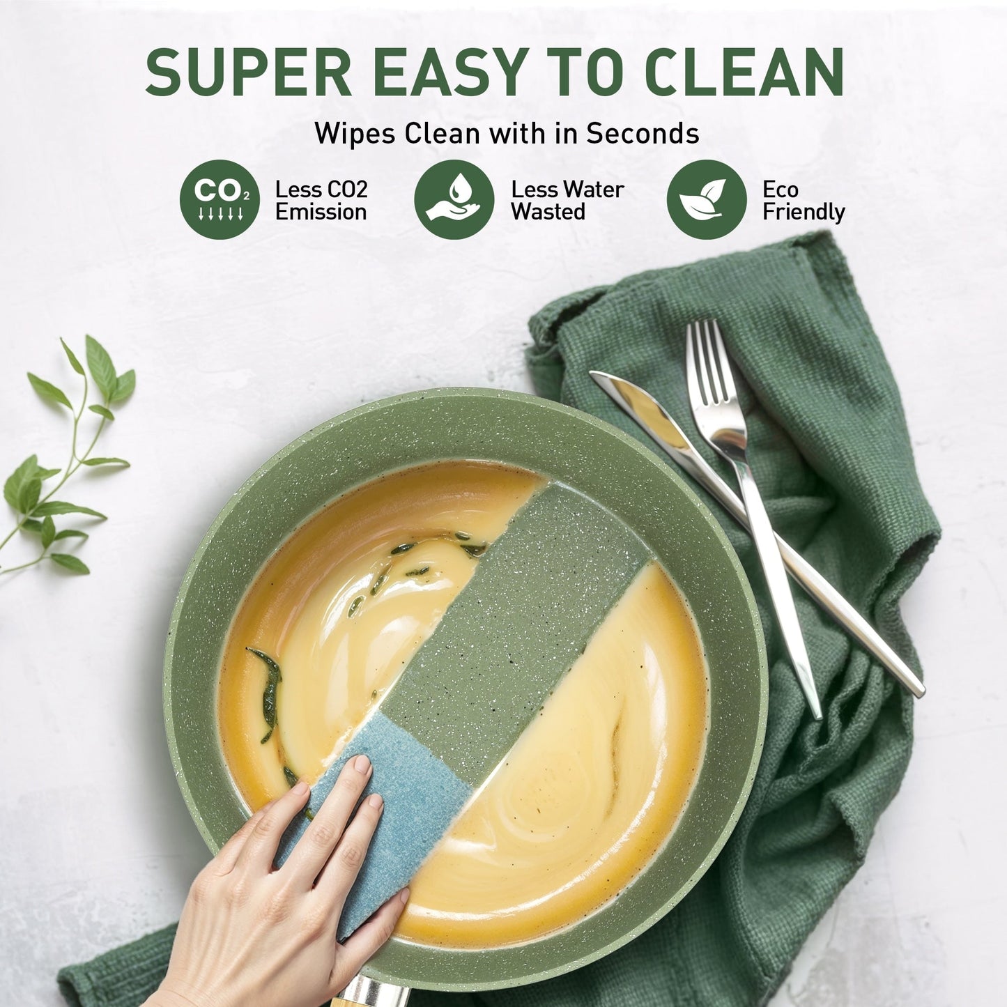 Ensemble de 30 pièces pour cuisine, comprenant des casseroles et poêles en granit, antiadhésives.