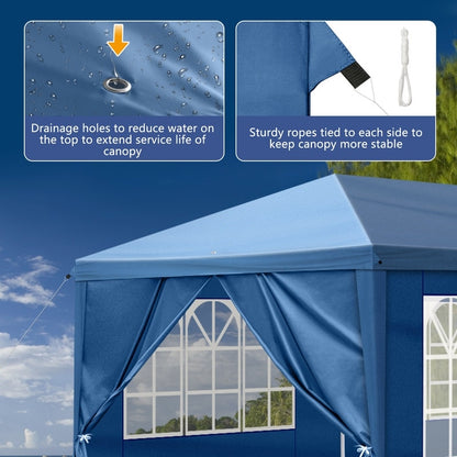 Caravane Pop-up en Oxford 30x10 pi avec 8 sacs de sable et 8 parois latérales avec auvent de type "bateau de pêche" - 30x10x8,8 pi (LxlxH)