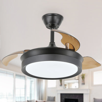 Ventilateur de plafond rétractable moderne Bella Depot 36 avec éclairage LED, lames réversibles à 6 vitesses avec télécommande