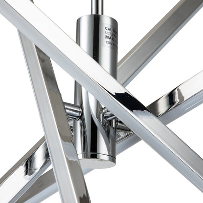 Luminaire suspendu linéaire en forme d'étoile de style moderne, en aluminium noir/or, avec LED, pour salon/salle à manger/cuisine.