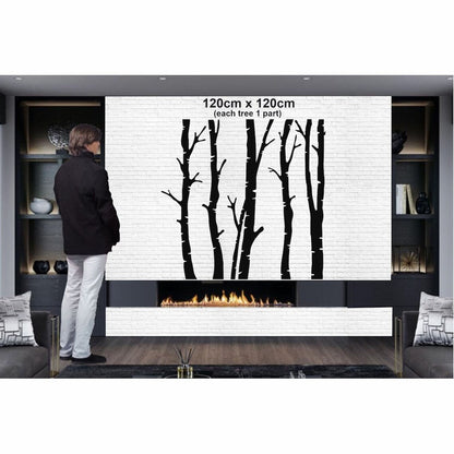 5 décorations murales en métal représentant des arbres secs pour l'intérieur et l'extérieur de la maison