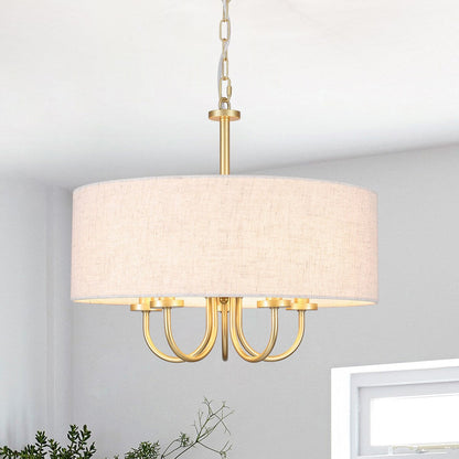 Suspension moderne à 5 lumières, à fixer au plafond, pour salle à manger, chambre à coucher, salon - N/A