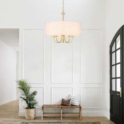 Suspension moderne à 5 lumières, à fixer au plafond, pour salle à manger, chambre à coucher, salon - N/A