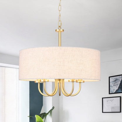Suspension moderne à 5 lumières, à fixer au plafond, pour salle à manger, chambre à coucher, salon - N/A