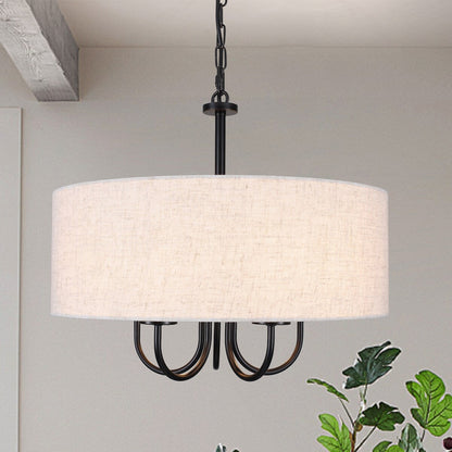 Suspension moderne à 5 lumières, à fixer au plafond, pour salle à manger, chambre à coucher, salon - N/A