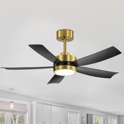 Ventilateur de plafond Breezary à 5 pales LED 65/52/42 avec kit d'éclairage et télécommande