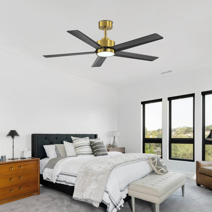 Ventilateur de plafond Breezary à 5 pales LED 65/52/42 avec kit d'éclairage et télécommande