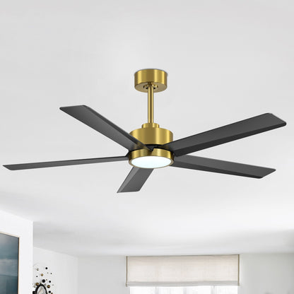Ventilateur de plafond Breezary à 5 pales LED 65/52/42 avec kit d'éclairage et télécommande
