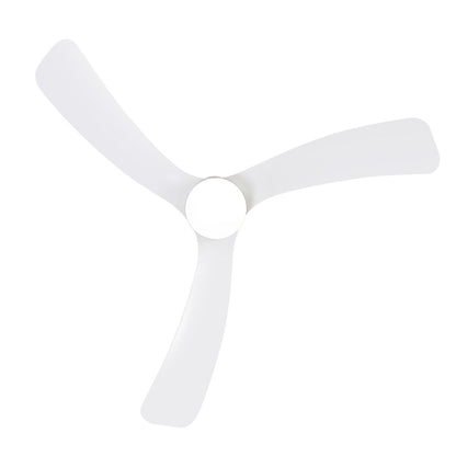 Ventilateur de plafond LED à montage encastré de 52 pouces noir/blanc avec télécommande (3 pales)