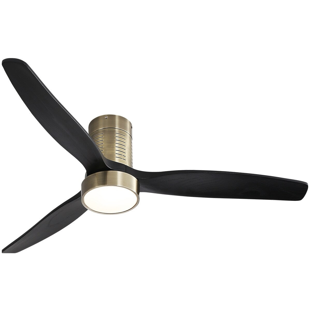 Ventilateur de plafond encastré de 52 pouces de style farmhouse avec éclairage et télécommande, moteur DC réversible.
