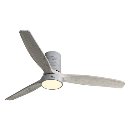 Ventilateur de plafond encastré de 52 pouces de style farmhouse avec éclairage et télécommande, moteur DC réversible.