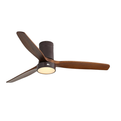 Ventilateur de plafond encastré de 52 pouces de style farmhouse avec éclairage et télécommande, moteur DC réversible.