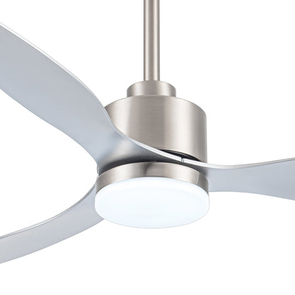 Ventilateur de plafond LED 52 pouces avec éclairage et télécommande (3 pales)