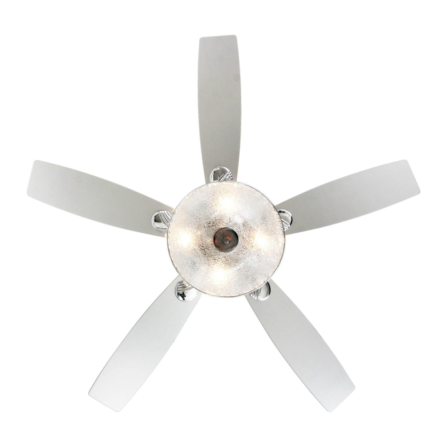 52 pouces Lustre moderne à 4 lumières avec ventilateur de plafond à cristaux et télécommande