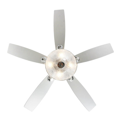 52 pouces Lustre moderne à 4 lumières avec ventilateur de plafond à cristaux et télécommande