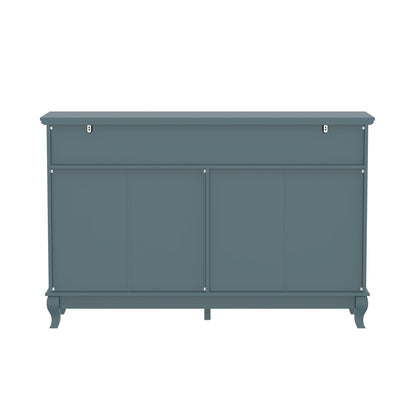 Commode de chambre à coucher double de 135 cm de large avec tiroirs de rangement