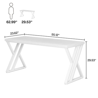 Bureau d'ordinateur robuste 55 pouces, bureau de bureau