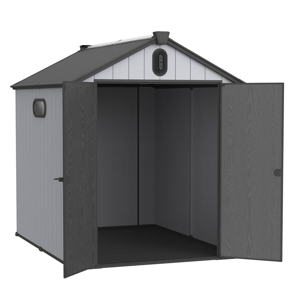 Abri de jardin en résine pour extérieur, résistant aux intempéries, avec plancher, Spire Tool Shed, 6 pi x 4 pi/6 pi x 8 pi/8 pi x 6 pi/8 pi x 10 pi