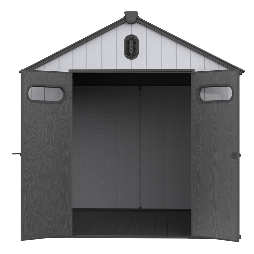 Abri de jardin en résine pour extérieur, résistant aux intempéries, avec plancher, Spire Tool Shed, 6 pi x 4 pi/6 pi x 8 pi/8 pi x 6 pi/8 pi x 10 pi