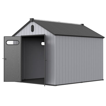 Abri de jardin en résine pour extérieur, résistant aux intempéries, avec plancher, Spire Tool Shed, 6 pi x 4 pi/6 pi x 8 pi/8 pi x 6 pi/8 pi x 10 pi