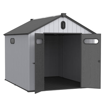 Abri de jardin en résine pour extérieur, résistant aux intempéries, avec plancher, Spire Tool Shed, 6 pi x 4 pi/6 pi x 8 pi/8 pi x 6 pi/8 pi x 10 pi