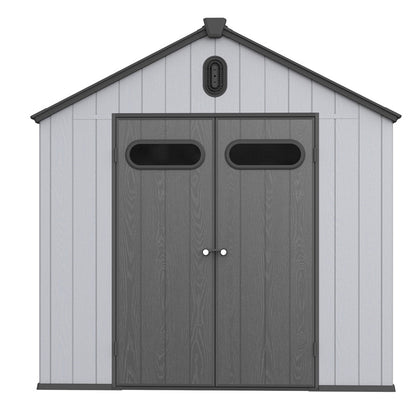 Abri de jardin en résine pour extérieur, résistant aux intempéries, avec plancher, Spire Tool Shed, 6 pi x 4 pi/6 pi x 8 pi/8 pi x 6 pi/8 pi x 10 pi