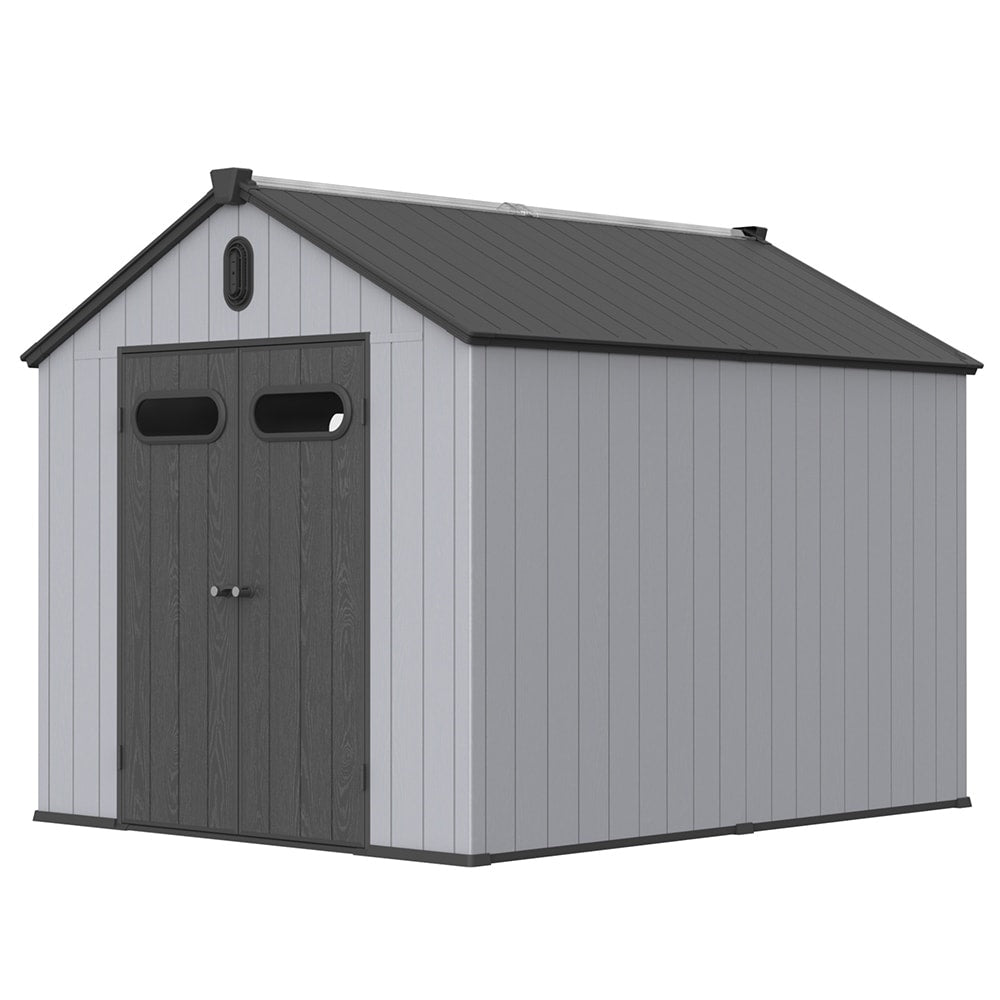 Abri de jardin en résine pour extérieur, résistant aux intempéries, avec plancher, Spire Tool Shed, 6 pi x 4 pi/6 pi x 8 pi/8 pi x 6 pi/8 pi x 10 pi