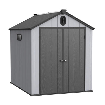 Abri de jardin en résine pour extérieur, résistant aux intempéries, avec plancher, Spire Tool Shed, 6 pi x 4 pi/6 pi x 8 pi/8 pi x 6 pi/8 pi x 10 pi