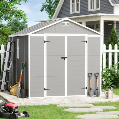 Abri de jardin en résine pour extérieur, résistant aux intempéries, avec plancher, Spire Tool Shed, 6 pi x 4 pi/6 pi x 8 pi/8 pi x 6 pi/8 pi x 10 pi