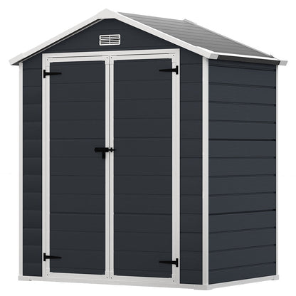Abri de jardin en résine pour extérieur, résistant aux intempéries, avec plancher, Spire Tool Shed, 6 pi x 4 pi/6 pi x 8 pi/8 pi x 6 pi/8 pi x 10 pi