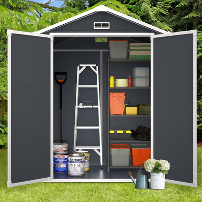 Abri de jardin en résine pour extérieur, résistant aux intempéries, avec plancher, Spire Tool Shed, 6 pi x 4 pi/6 pi x 8 pi/8 pi x 6 pi/8 pi x 10 pi