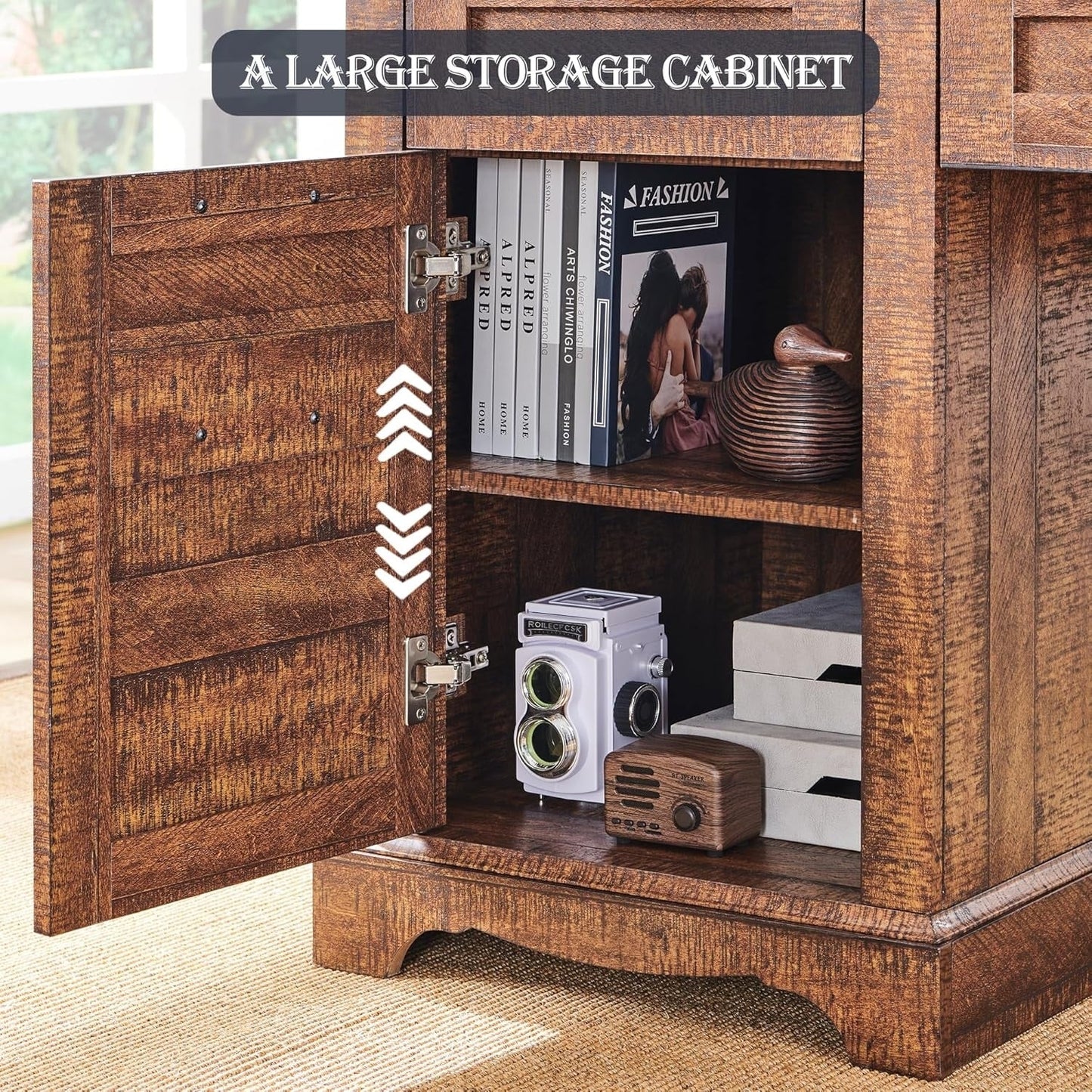Bureau de direction en forme de L de style farmhouse, 60 pouces, bureau d'angle en bois, bureau d'ordinateur