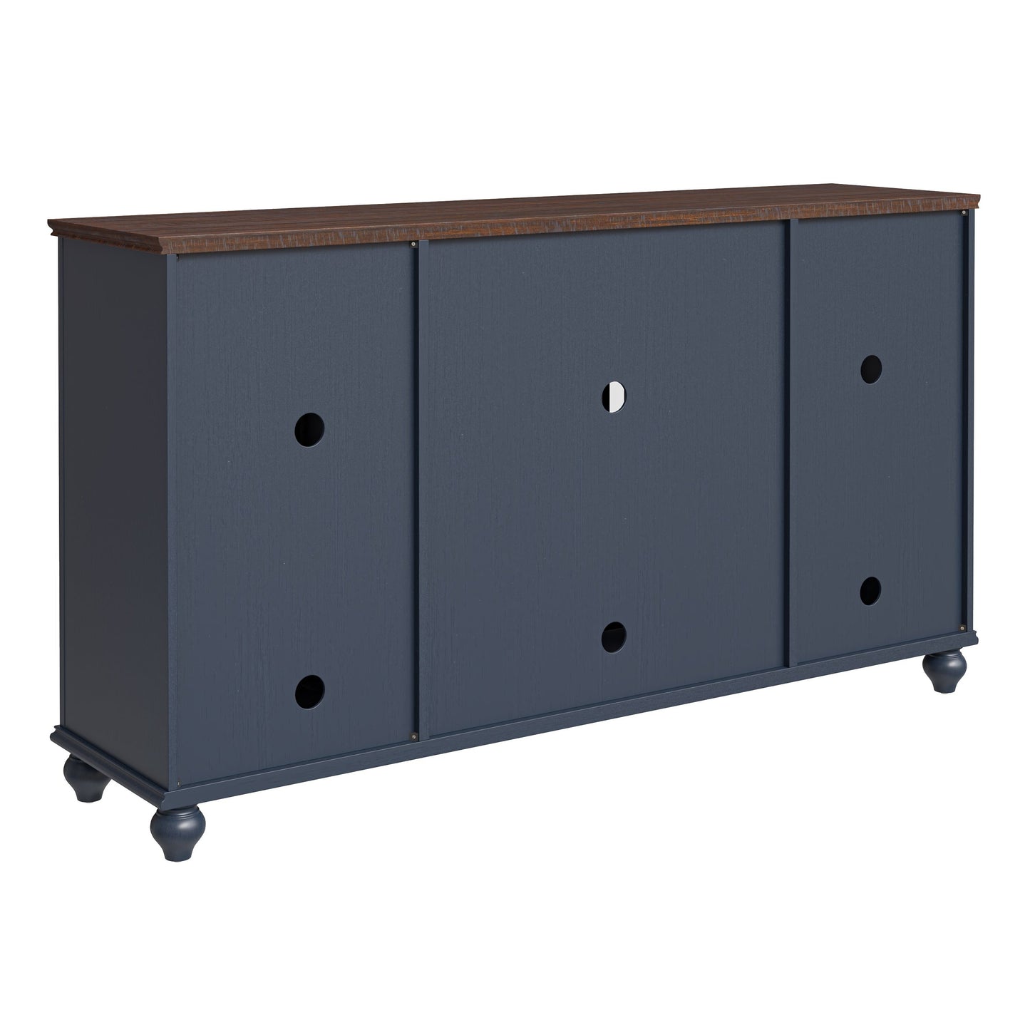Buffet de cuisine de style vintage en bois, 63 pouces de largeur.