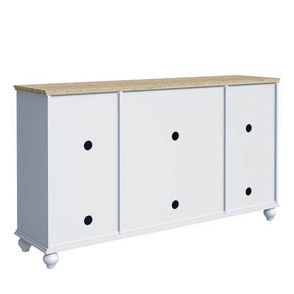 Buffet de cuisine de style vintage en bois, 63 pouces de largeur.