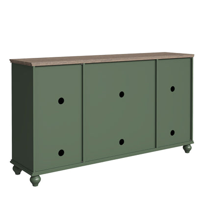 Buffet de cuisine de style vintage en bois, 63 pouces de largeur.