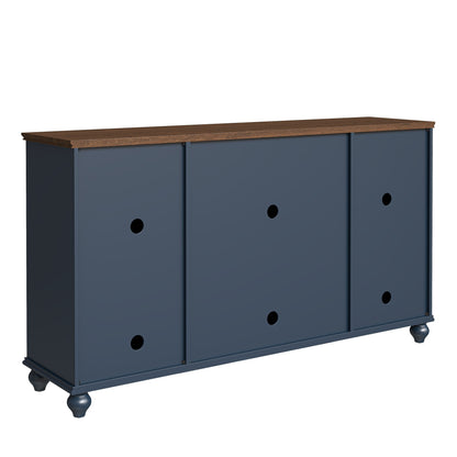 Buffet de cuisine de style vintage en bois, 63 pouces de largeur.
