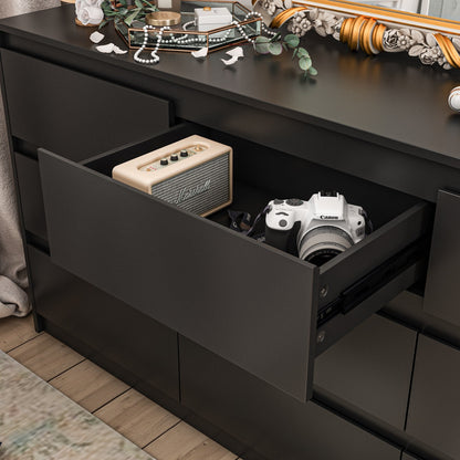 Meuble de rangement à 9 tiroirs, 63W, pour salon ou chambre à coucher.
