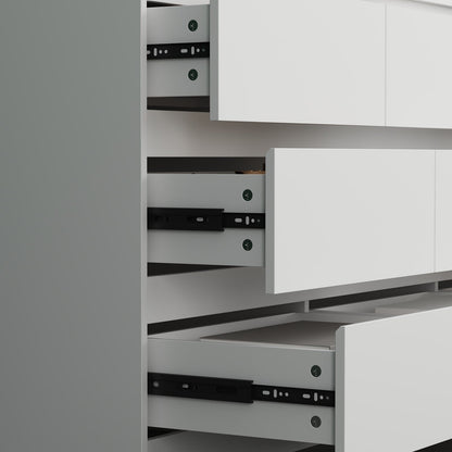 Meuble de rangement à 9 tiroirs, 63W, pour salon ou chambre à coucher.